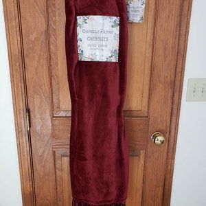 Chenille Fringe Soft Plush Throw. 50" x70